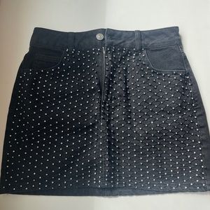 Topshop Crystal Net Mini Skirt - Black - Size 4